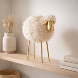 J -line Decoration Mouton - Metal / Polyresin - Blanc / ou - Large en situation