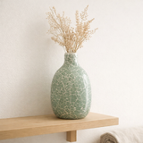 J -line Vase Mosaic - Verre - Green / Blanc - Small - 26 cm de haut en situation