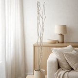 Branche de décoration J-Line Fleurs séchées - roseau - argent - M - 3 pcs. en situation