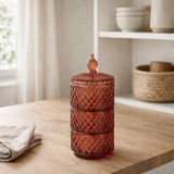 Pot de conservation J-Line 3 couches - verre - orange en situation