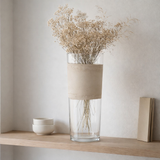 Vase J-Line Delph - verre - transparent/beige - extra grand en situation