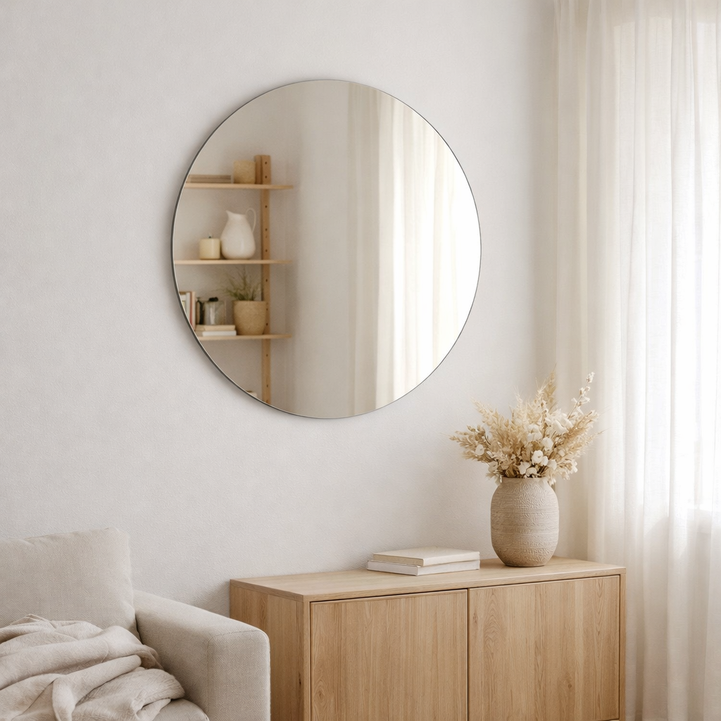 J-Line Spiegel Oly - Glas - Small - Ø 70 cm en situation