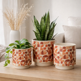 J -line Flowerpot Trivial - Céramique - Mélange - Grand - Ø 14 cm en situation