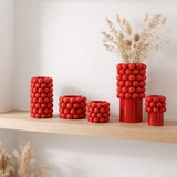 J-Line Vase Strawberries - Ceramics - Red - Large - 34,5 cm de haut en situation