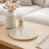 J -Liline Plateau Mosaic - Verre - Silver / Gold - Medium en situation