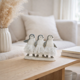 Décoration J -line Pinguin 3 pli - Polyresin - blanc / gris en situation