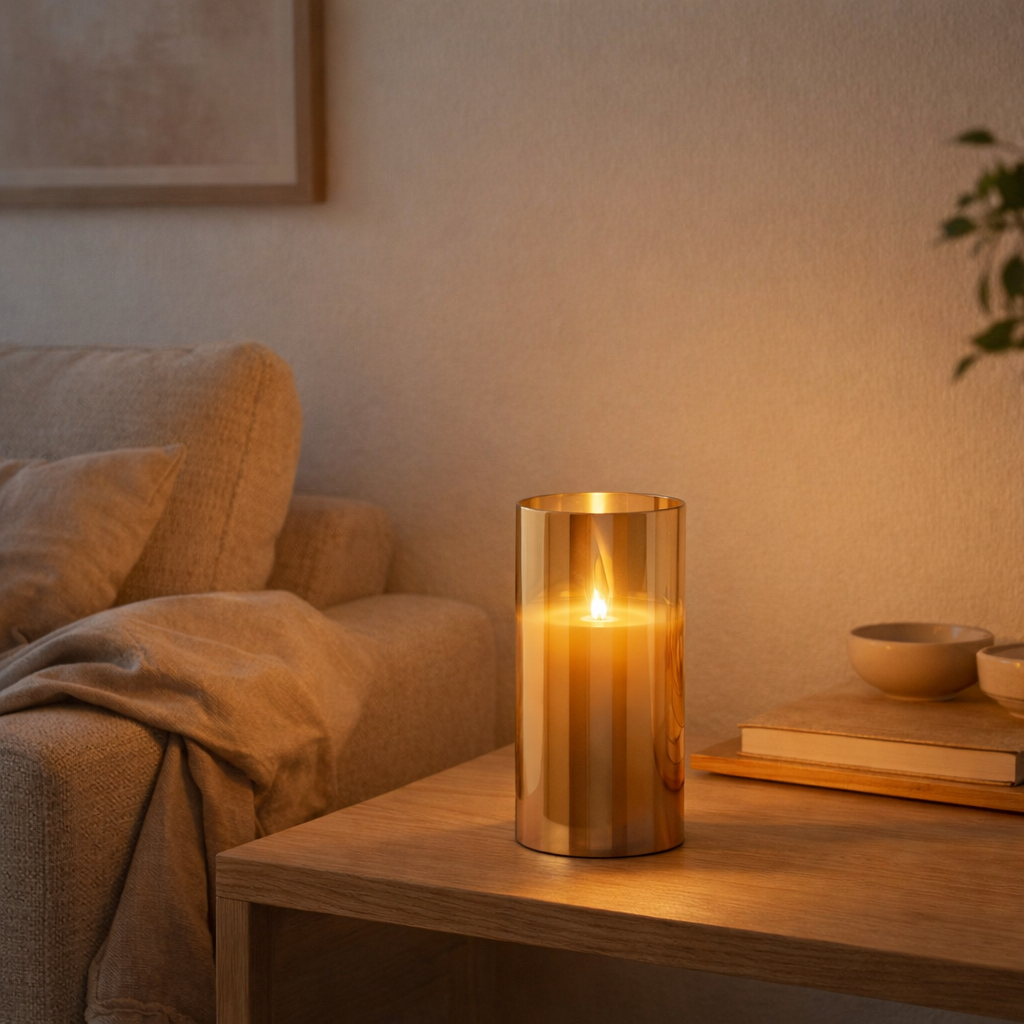 La lampe J -line Shiny - Verre - Gold - Medium - Lights LED en situation