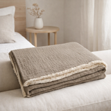 J-Line Plaid Rayures Coutures Coton/Polyester Gris en situation