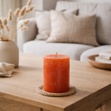 Bougie cylindrique J-Line - orange - moyenne - 39U en situation