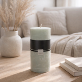 Bougie cylindrique J-Line - vert poudre - grande - 52U en situation