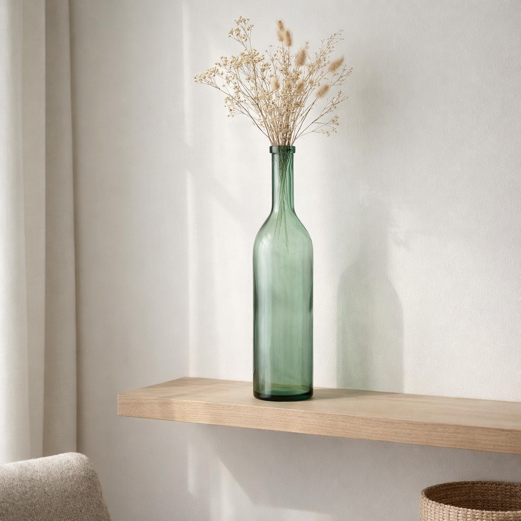 J -line Vase Cancun - Verre - Green - Small - 75,5 cm de haut en situation