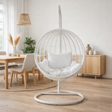 Chaise suspendue J-Line Ronde - acier - blanc en situation