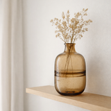 J-line vase Round Roubbel - Verre - Amber - Small - Ø 18 cm en situation