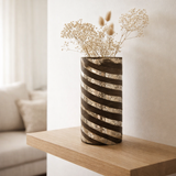 J-Stripes en vase en ligne Round - Verre - Silver - Small - 28 cm de haut en situation