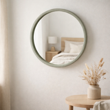 J -line Spiegel Round - Cuir - Green - Small - Ø 40 cm en situation