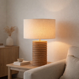 J -Liline Lampe large - bois - naturel / gris en situation
