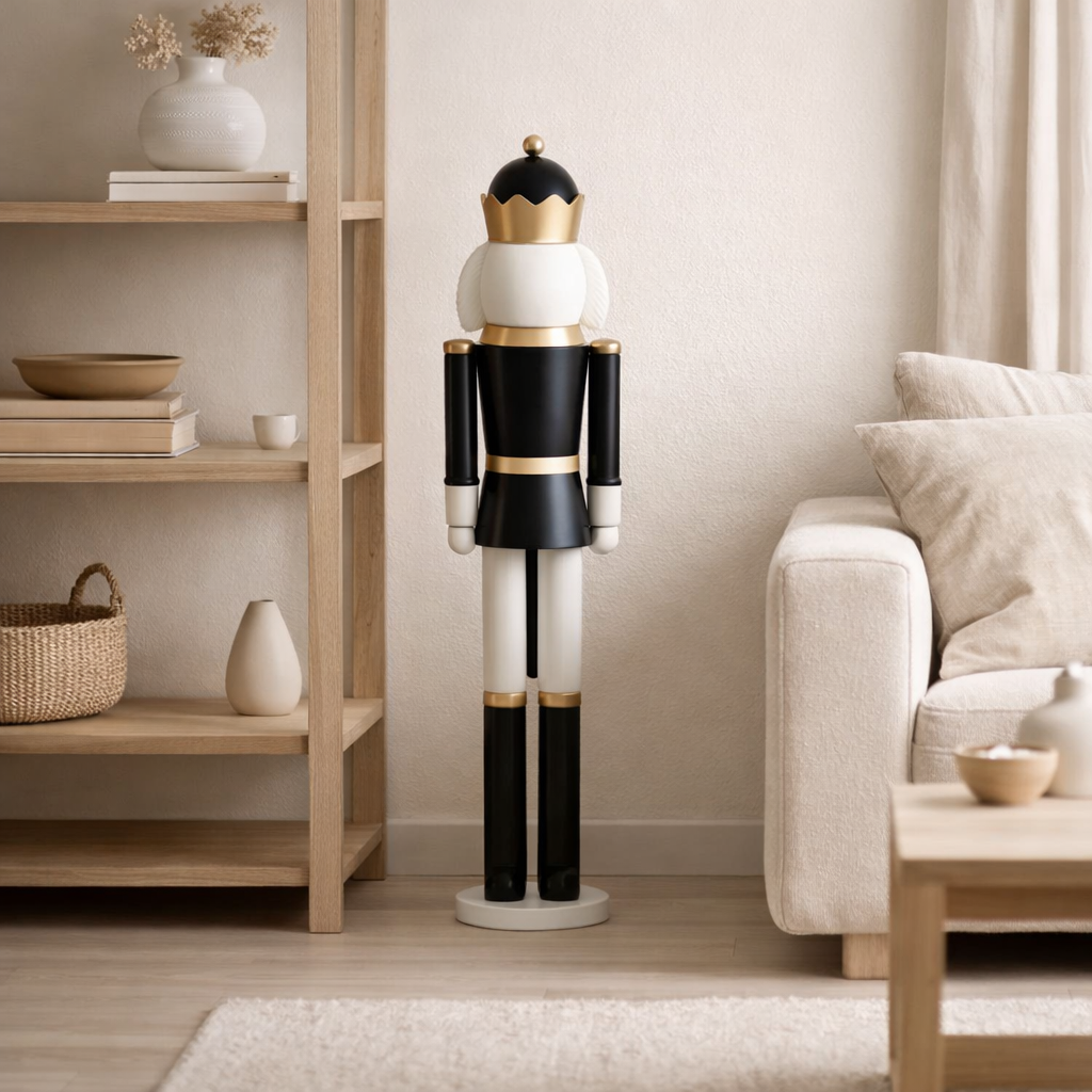Figurine J-Line Casse-Noisette - fer - noir/blanc - moyen en situation