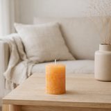 J-Line Bougie Cylindre Lumineuse Orange Petit 18U en situation