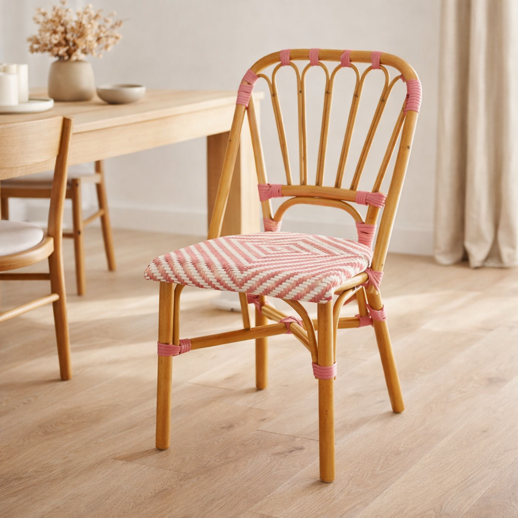 J -Liline Chair Live - Roard / Plastic - Natural / Pink en situation