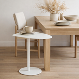 Table d'appoint J-Line Ice - métal - blanc en situation