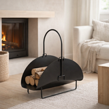 J -Liline Holder Firewood - Metal - Black en situation