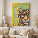 Décoration murale J-Line Tiger Popart - toile - mix - grand en situation