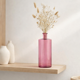 J-Line Vase Bottle - Glass - Pink - Medium - 40 cm de haut en situation