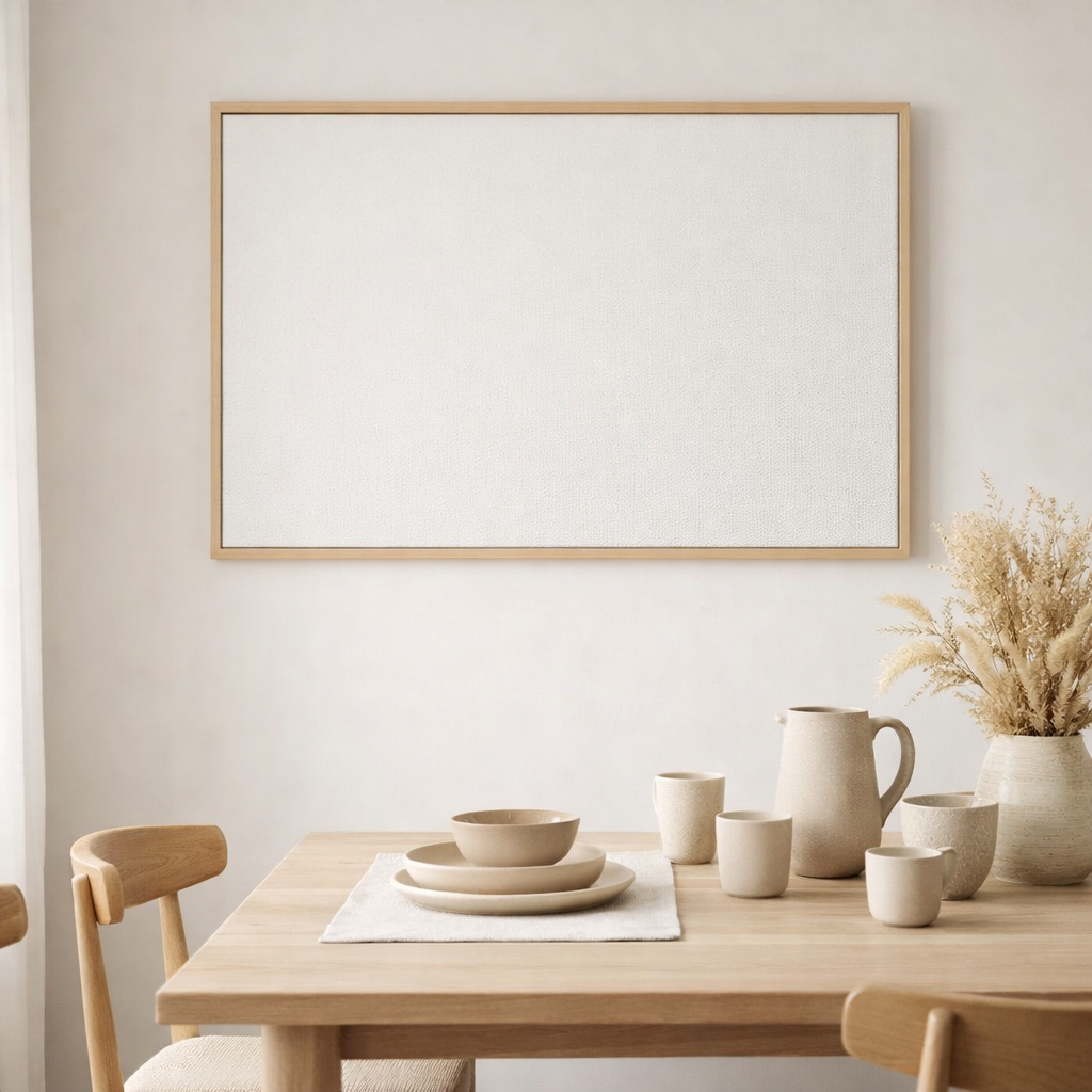J-Line Peinture Lauwra Toile Blanc en situation