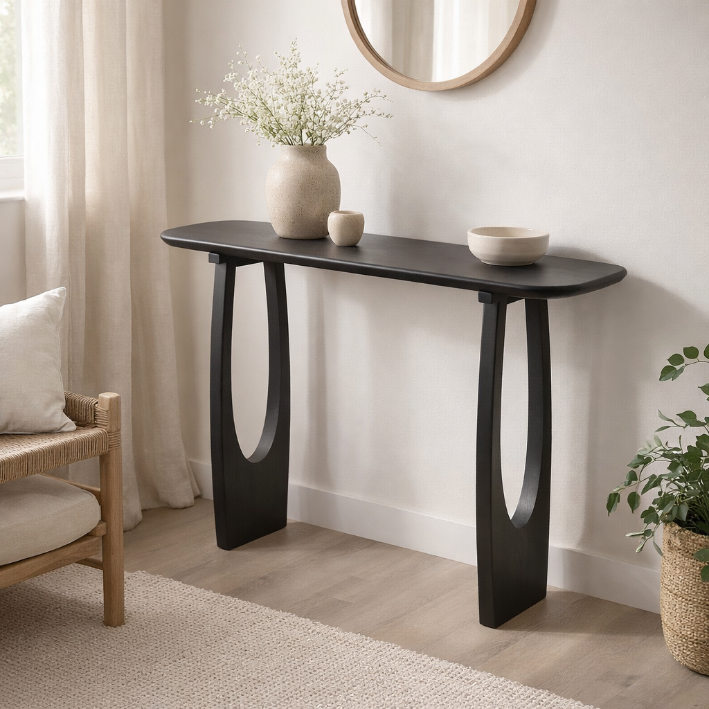 Console J-Line Mark - bois - noir en situation