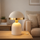 Lampe de table J-Line Gold Border - métal - blanc en situation