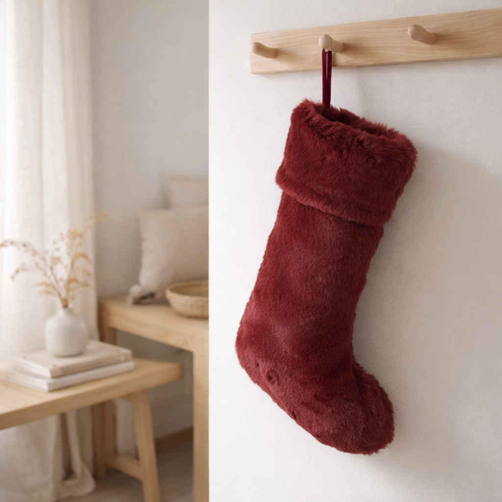 J-Line Cintre Sok Cutie Polyester Bordeaux en situation