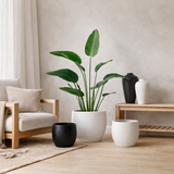 J -line Flowerpot Ying - Céramique - Blanc - Extra Large - Ø 41 cm en situation