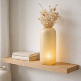 Vase J-Line Stripes - verre - jaune clair - grand - 34 cm de haut en situation