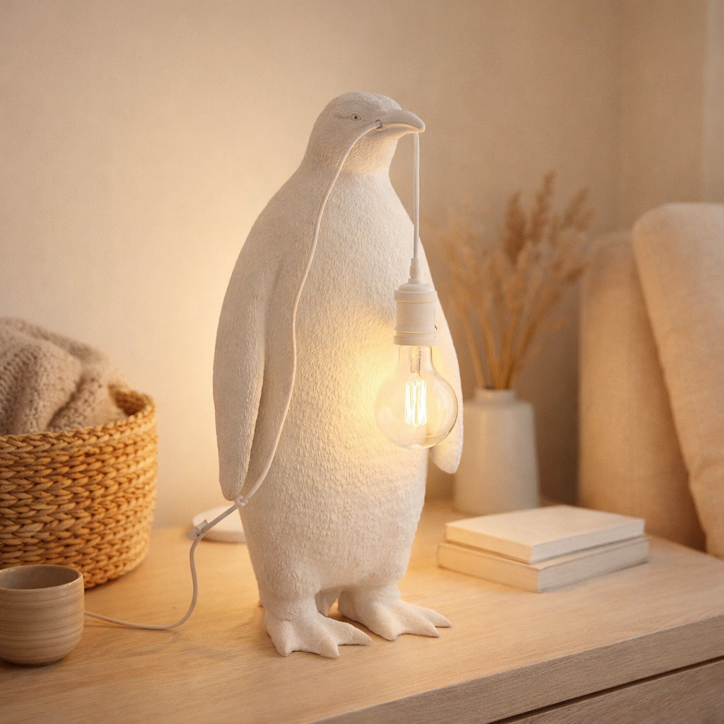 La lampe de table J -Line Penguin - Polyresin - Blanc - Large en situation