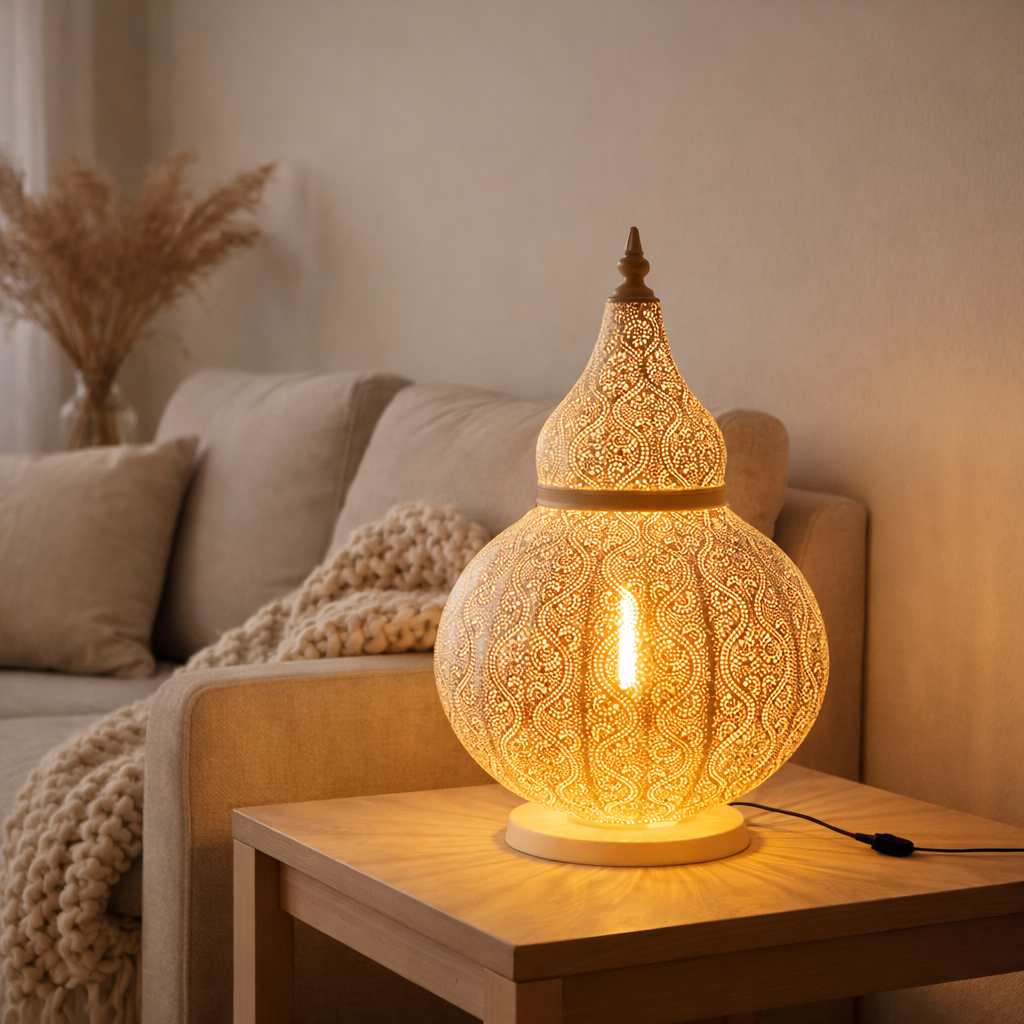 Lampe J-Line Aladin - métal - blanc - petite en situation