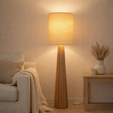J-Line Lampe parapluie Ailanthus - Wood - Natural - Large en situation