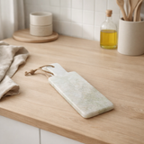 J-line kaasplank marbre rectangulaire vert blanc petit en situation