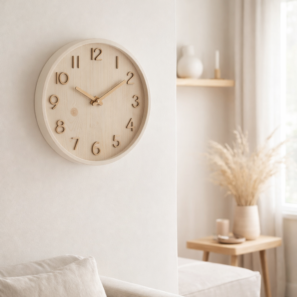 J-Line Horloge Murale Contreplaqué/Mdf Petite en situation