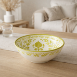 J -line Kom Grenada High - Céramique - Blanc / Green - Moyen - Ø 22 cm en situation