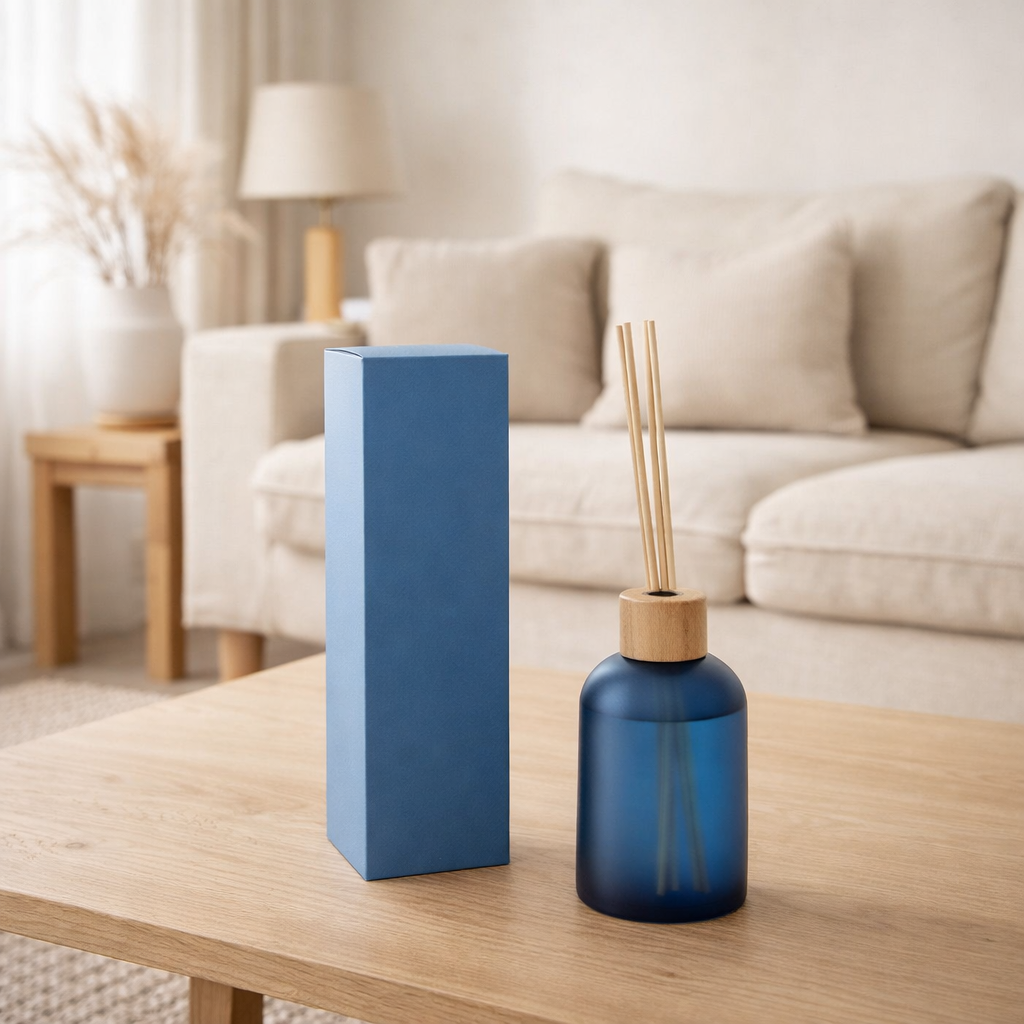 J-Line geurstokjes Accords Essentiels - Embruns Marins - blauw - 550ml en situation