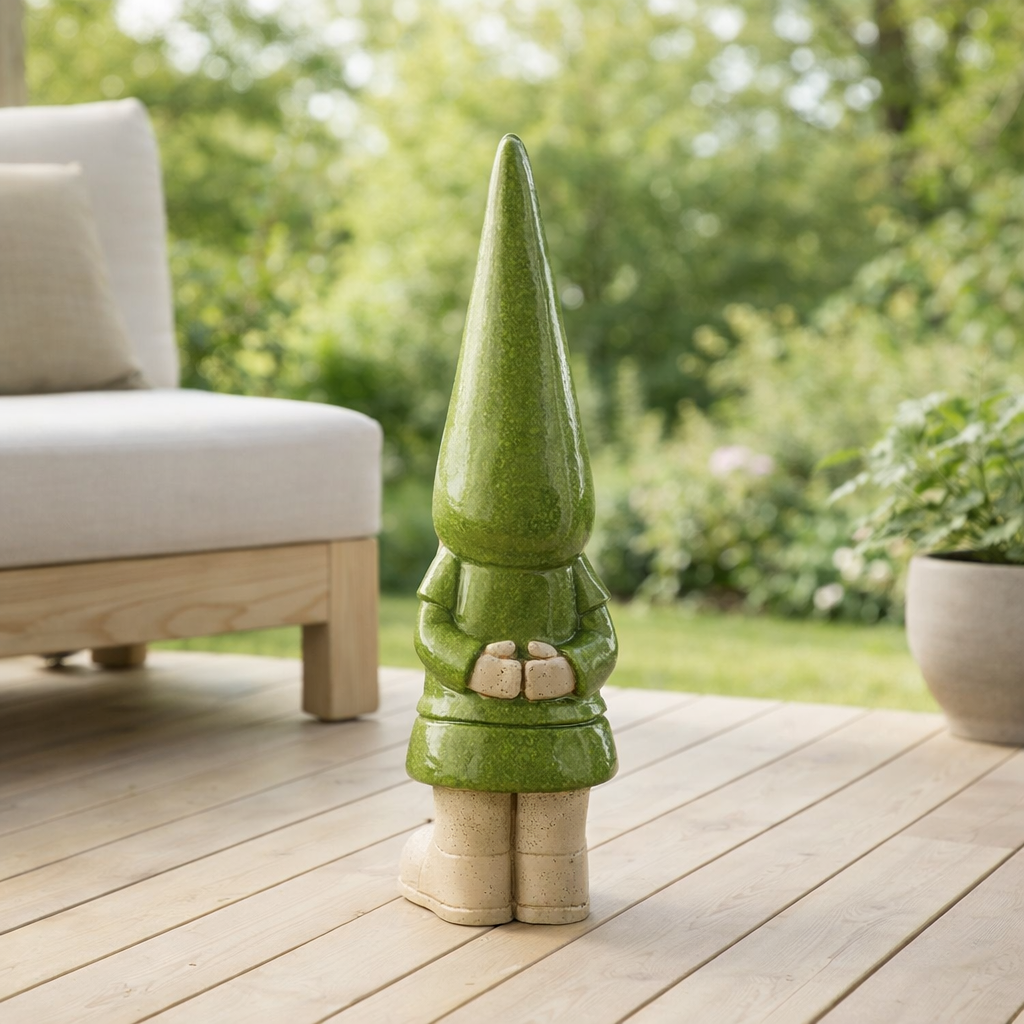 J-Line Gnome Outdoor Mgo Vert Petit en situation