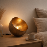 Lampe J-Line Ronde - métal - doré en situation
