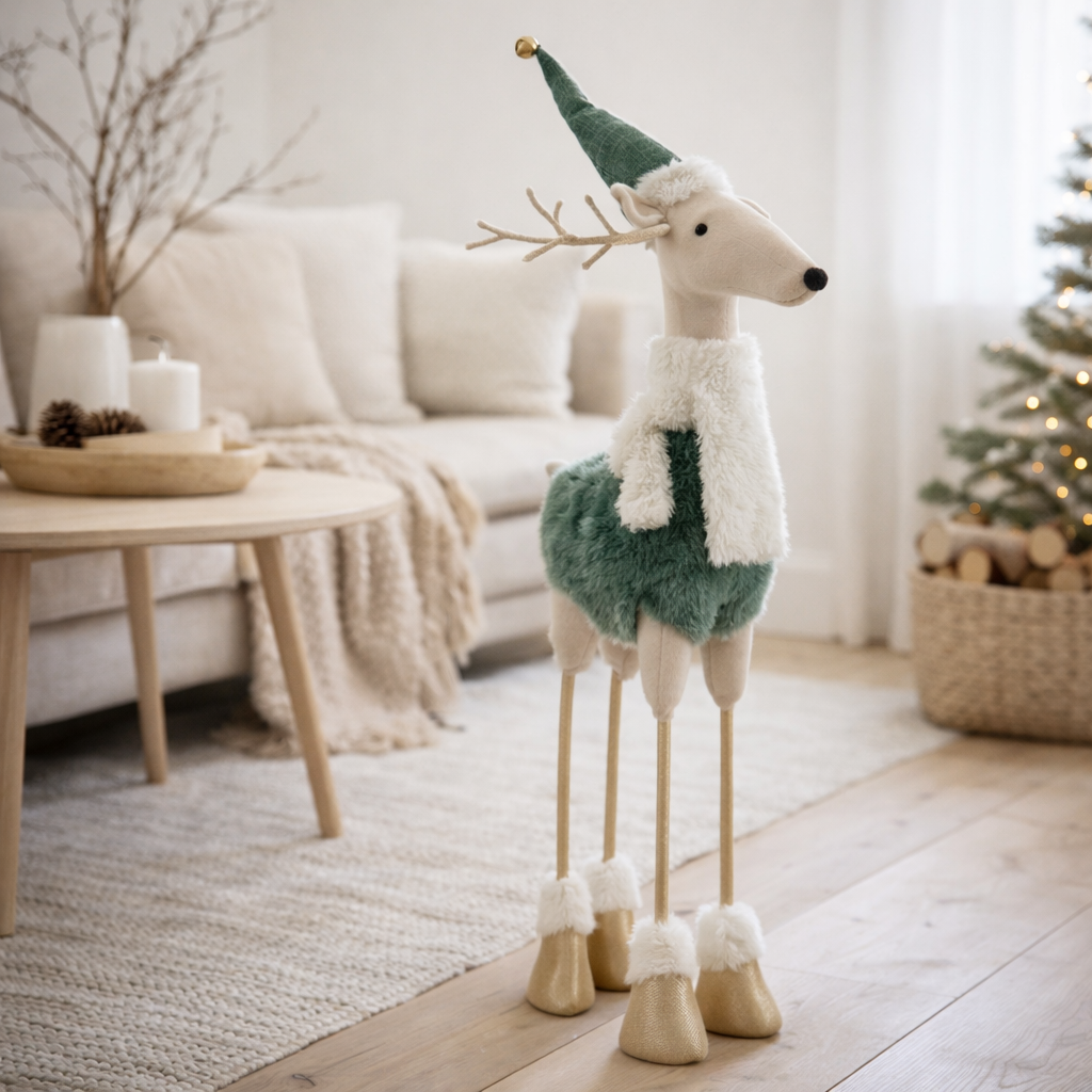 Figurine J-Line Renne debout - polyester - mix - L en situation