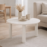 Table d'appoint J-Line Bali - bois - blanc - moyen en situation