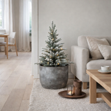 J -line Flowerpot rugueux - Metal - Gray - Ø 40 cm en situation