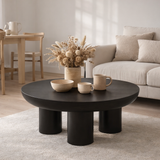 Table basse J-Line Trio - bois - noir en situation