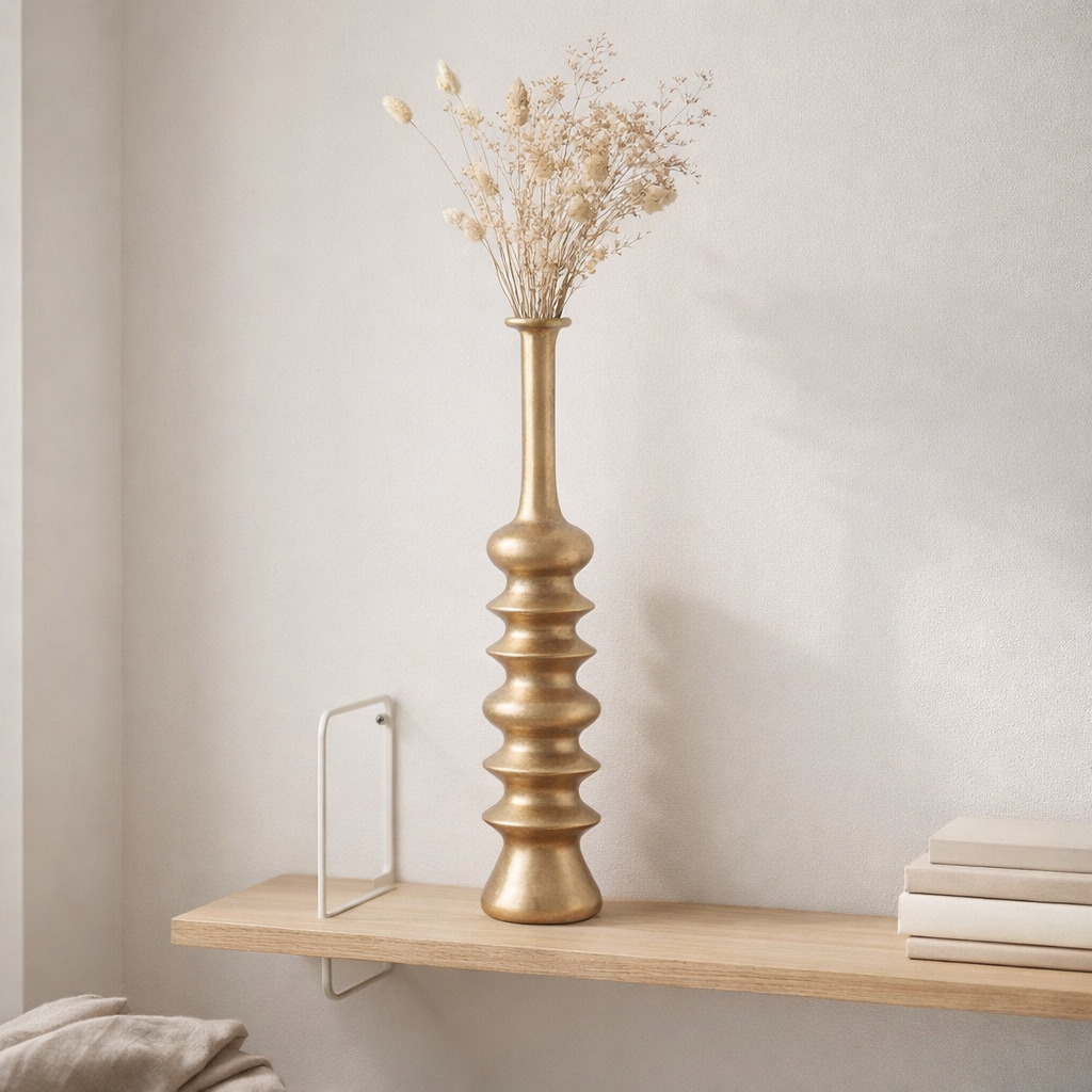 J-Line Vase Nebu - Copper - Gold - Large en situation