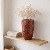 Vase J-Line Akane - céramique - rouge - grand en situation