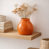 Vase J -line - Verre - Orange - Small - Ø 21 cm en situation