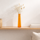 Tube de vase J -line - Verre - Orange - 31,5 cm de haut en situation